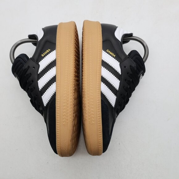 Adidas Samba XLG J Youth 4.5 Women's 5.5 Athletic Sneakers Leather Black White - Picture 8 of 9